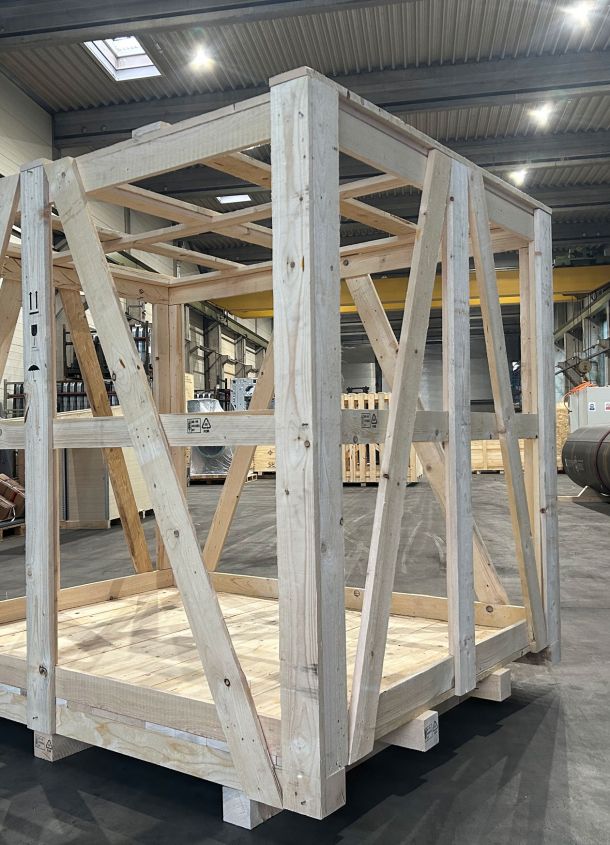 Holzgerüst für Verpackung